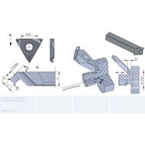 L.DED45.20246/AL41F homlokbeszúró lapka  45°-os szerszámhoz
