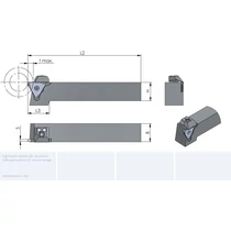 L.207.U.1000.1-D beszúrókés 1"x1"x150