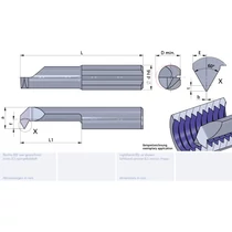 L006.NP18-22/AL41F Ultramini keményfém betét belső menetesztergáláshoz