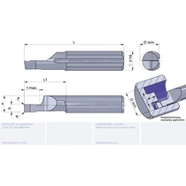 L510M2008-10/AL41F Ultramini keményfém homlokbeszúró betét