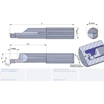 R610.1608-20/AL41F Ultramini keményfém homlokbeszúró betét
