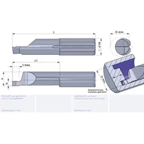 L010.1008-30/AL41F Ultramini keményfém homlokbeszúró betét