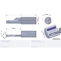 R015M2515-20/AL41F Ultramini keményfém homlokbeszúró betét
