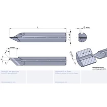 L520.0060-15/AL41F Ultramini keményfém élletörő betét