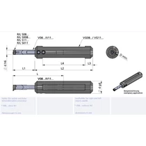 V08.0006.2HM Minicut keményfém állítható hosszúságú furatkés Flexo