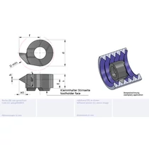 LS09.0815.02/AL41F Minicut keményfém betét belső menetesztergáláshoz