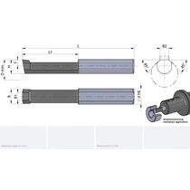 NPU.4545.1/AL41F élletörő 45° üregelő betét Dmin = 9 mm