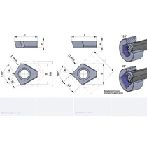 NV15.SW13.20/AL41F hatszög üregelő lapka SW 13 - 20