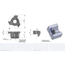 Z8.0090.00/AL41F B=0.9 cserélhető beszúrófej