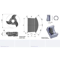 Z22.4125.55/AL41F B=4.26 cserélhető beszúrófej
