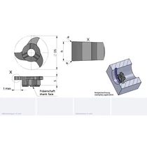 Z28.0500.02/AL41F B=5.00 cserélhető beszúrófej