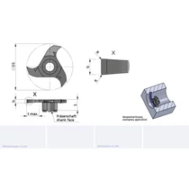 Z33.170.42.10/AL41F B=1.70 cserélhető beszúrófej