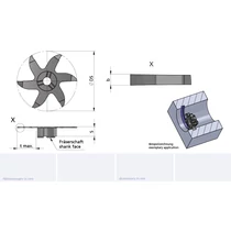 Z640.0050.00/AL41F B=0.5 cserélhető beszúrófej