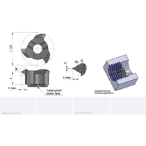 Z8.TP040/AL41F M10 p=0.4-0.5 belső cserélhető menetmarófej