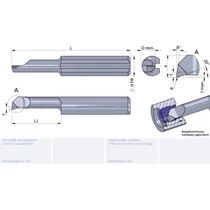 L050.5-30/CN45F Ultramini keményfém furatkés betét