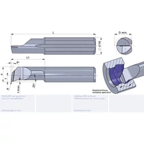 L050.5-15C/AL41F Ultramini keményfém furatkés betét