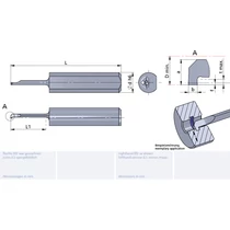 R001.0030-4/AL41F Ultramini keményfém beszúró furatkés betét
