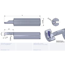 L002.0050-10/AL41F Ultramini keményfém beszúró furatkés betét