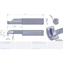 R004.0050-20/AL41F Ultramini keményfém beszúró furatkés betét