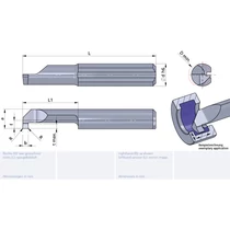 R005M0100-25/AL41F Ultramini keményfém beszúró furatkés betét