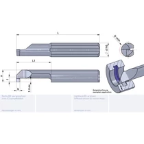R007.0150-30/K10F Ultramini keményfém beszúró furatkés betét