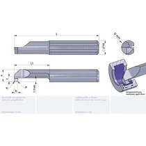 R007M0150-22/AL41F Ultramini keményfém beszúró furatkés betét