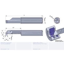 L10M0300-30/AL41F Ultramini keményfém beszúró furatkés betét
