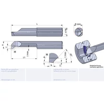 R070.4-16/AL41F Ultramini keményfém beszúró és élletörő betét
