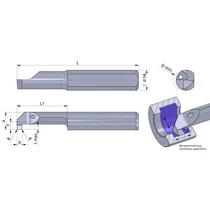 RP04M0100-10/P04C Ultramini keményfém beszúró furatkés betét