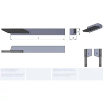 LHW10.0808080 esztergakés hosszesztergához 8x8x80