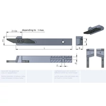 RHW15.Z1515125 esztergakés hosszesztergához belső hűtéssel 5/8”x5/8”x125