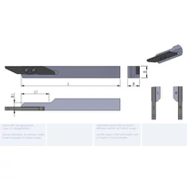 LHW20.1010080 esztergakés hosszesztergához könnyített 10x10x80