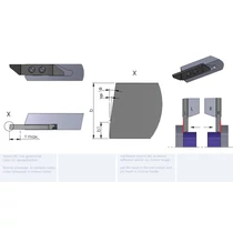 RZW30.34080800/K10F esztergalapka hosszesztergához