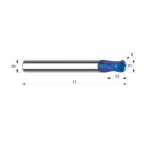 52102500 D2,5 Z2 naco blue HA gömbvégű keményfém maró
