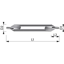 608 D0,5~D6,30 keményfém központfúró HA BLANK