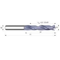 845 Nagy teljesítményű belsőhűtéses D3~D20 5xD HA TIALN INOX keményfém fúró
