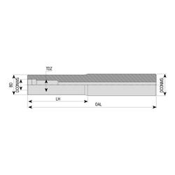 Kép 2/2 - AVTT-D23-C25-M12-L150-H menetes befogó szár