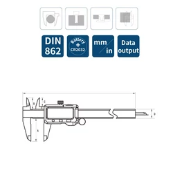 Kép 2/2 - 2000-2010 Digitális tolómérő 0-200/0