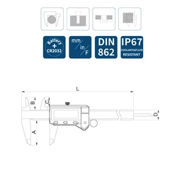 Kép 2/2 - 2015-1015-A Digitális tolómérő 0-300/0
