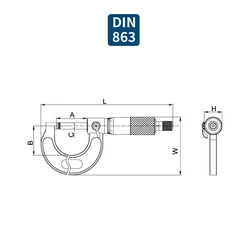 Kép 2/2 - 4111-8105-A Kengyeles microméter 0-25/0