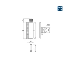 Kép 2/2 - 5111-1105 Mechanikus mérőóra 0-10/0