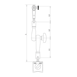 Kép 2/2 - 7121-0020 Szuper erős mágneses mérőóra állvány 50kg