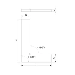 Kép 2/2 - 9315-1110 Derékszög fém 75x50 mm