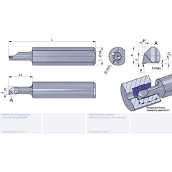 Kép 1/2 - LM050.15-10/P07C Ultramini keményfém furatkés betét