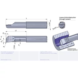 Imagine 1/2 - RX050.5-15R40/P18C Ultramini carbide boring insert