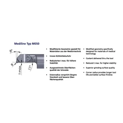 Kép 2/2 - RM050.05-2/K10F Ultramini carbide boring insert