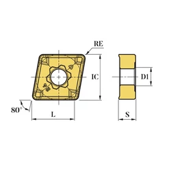 Kép 2/2 - CNMM 250924 HG NC515H esztergalapka