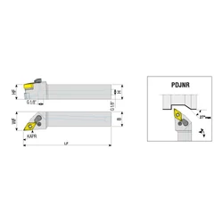 Kép 2/2 - PDJNL 2020 K15C-H belső hűtéses esztergakés