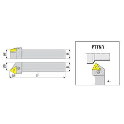Kép 2/2 - PTTNL 2525 M16 esztergakés