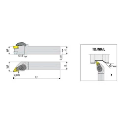 Kép 2/2 - TDJNR 2525 M15-H belső hűtéses esztergakés